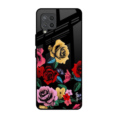 Floral Decorative Glossy Case For Samsung Galaxy M42