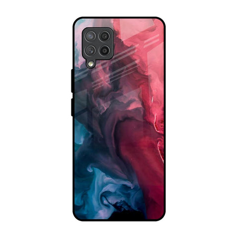 Blue & Red Smoke Glossy Case for Samsung Galaxy M42