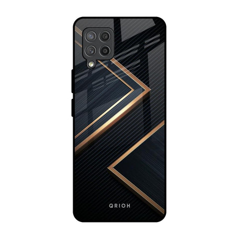 Sleek Golden & Navy Glossy Case for Samsung Galaxy M42