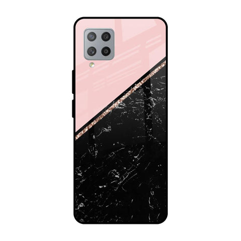 Marble Texture Pink Glossy Case For Samsung Galaxy M42