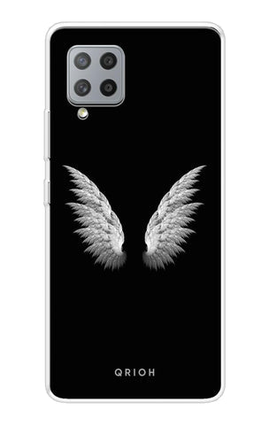 White Angel Wings Soft Cover for Samsung Galaxy M42