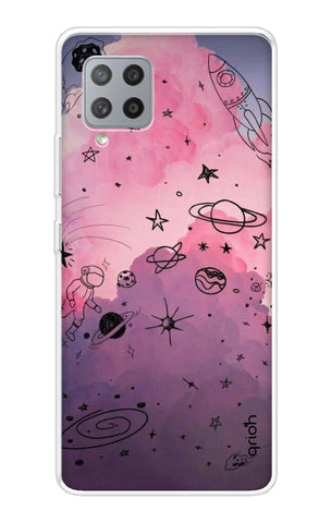 Space Doodles Art Soft Cover For Samsung Galaxy M42