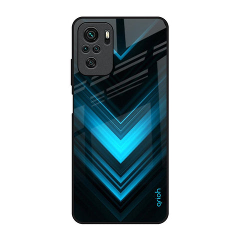 Vertical Blue Arrow Glossy Case For Redmi Note 10S