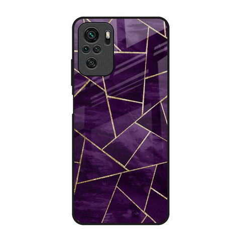 Geometric Purple Glossy Case For Redmi Note 10S