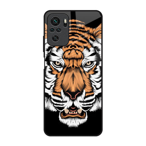 Angry Tiger Glossy Case For Redmi Note 10S