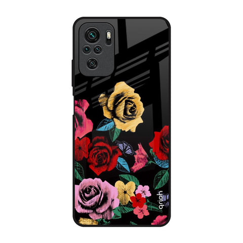 Floral Decorative Glossy Case For Redmi Note 10S