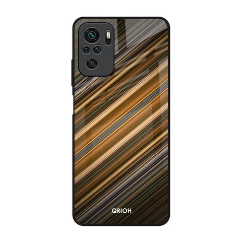 Diagonal Slash Pattern Glossy Case for Redmi Note 10S