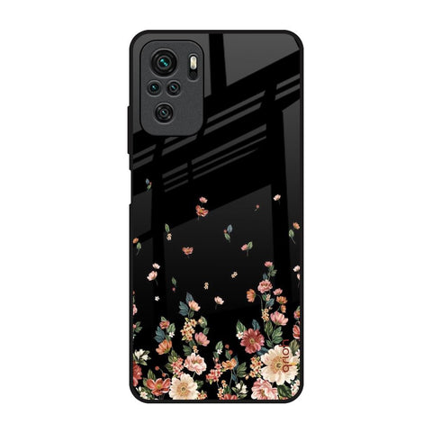 Floating Floral Print Glossy Case for Redmi Note 10S