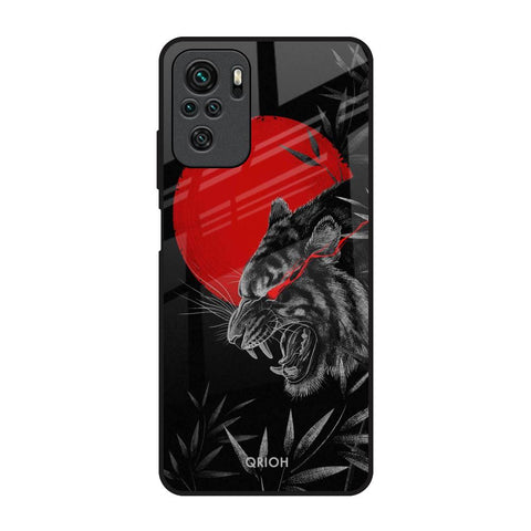 Red Moon Tiger Glossy Case for Redmi Note 10S