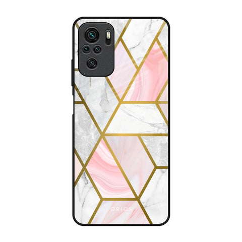 Geometrical Marble Glossy Case for Redmi Note 10S