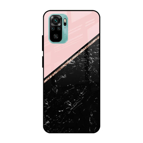 Marble Texture Pink Glossy Case For Redmi Note 10S