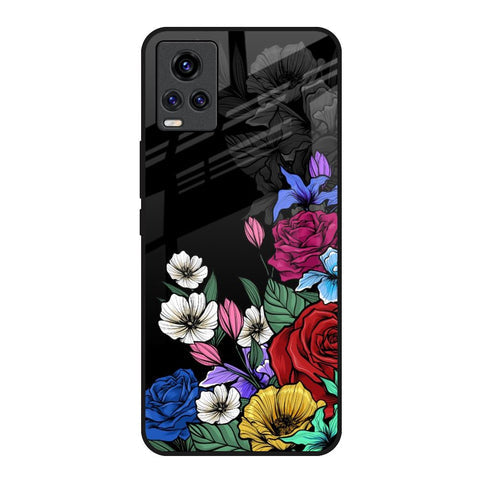 Rose Flower Bunch Art Glossy Case for Vivo Y73