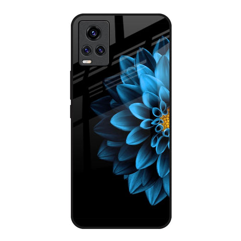 Half Blue Flower Glossy Case for Vivo Y73