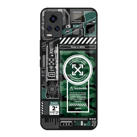 Green Camo Circuit Glossy Case for Vivo Y73
