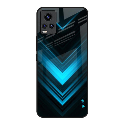 Vertical Blue Arrow Glossy Case For Vivo Y73