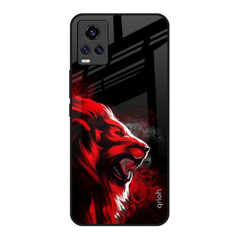 Red Angry Lion Glossy Case for Vivo Y73