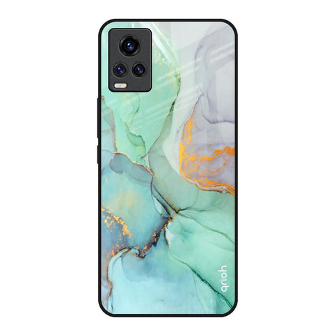 Green Marble Glossy Case for Vivo Y73