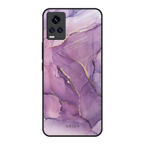 Purple Gold Marble Glossy Case for Vivo Y73