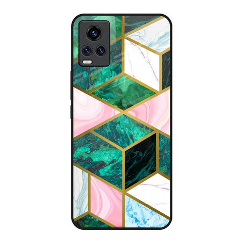 Seamless Green Marble Glossy Case for Vivo Y73