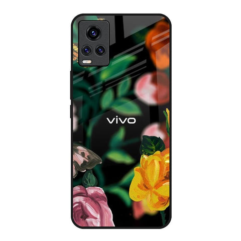 Flowers & Butterfly Glossy Case for Vivo Y73