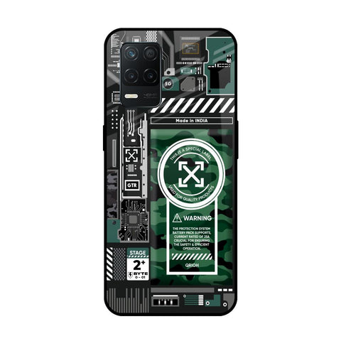 Green Camo Circuit Glossy Case for Realme 8 5G