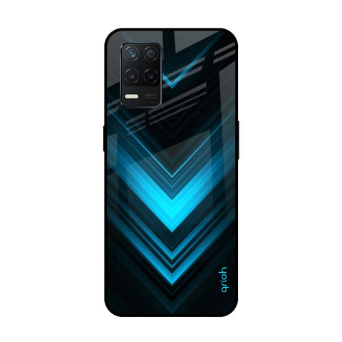 Vertical Blue Arrow Glossy Case For Realme 8 5G