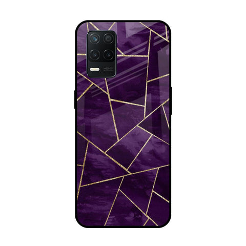 Geometric Purple Glossy Case For Realme 8 5G