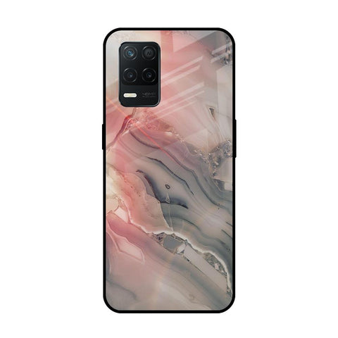Pink And Grey Marble Glossy Case For Realme 8 5G