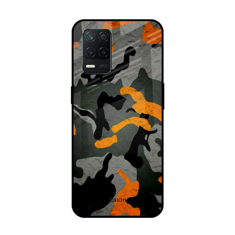 Camouflage Orange Glossy Case For Realme 8 5G