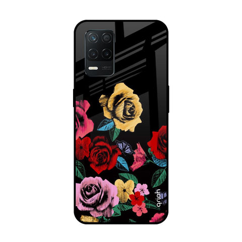 Floral Decorative Glossy Case For Realme 8 5G