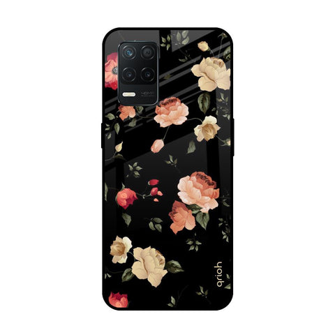 Black Spring Floral Glossy Case for Realme 8 5G