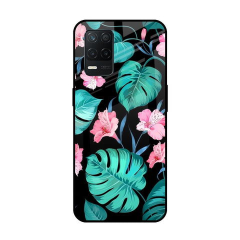 Tropical Leaves & Pink Flowers Glossy case for Realme 8 5G