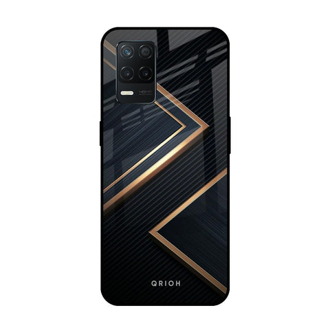 Sleek Golden & Navy Glossy Case for Realme 8 5G