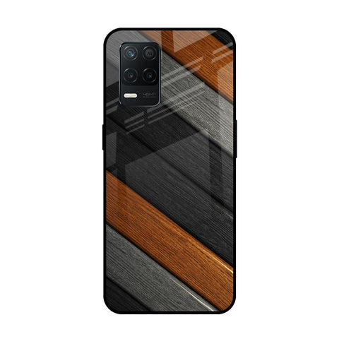 Tri Color Wood Glossy Case for Realme 8 5G