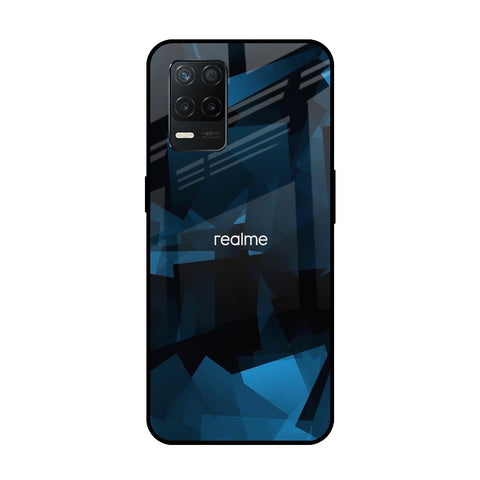 Polygonal Blue Box Glossy Case For Realme 8 5G