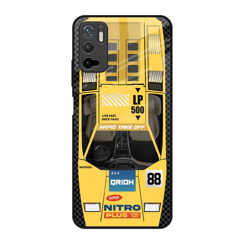 Yellow Racing Car Glossy Case for Poco M3 Pro
