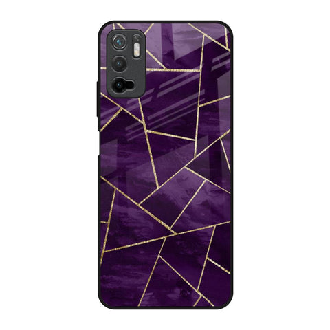 Geometric Purple Glossy Case For Poco M3 Pro