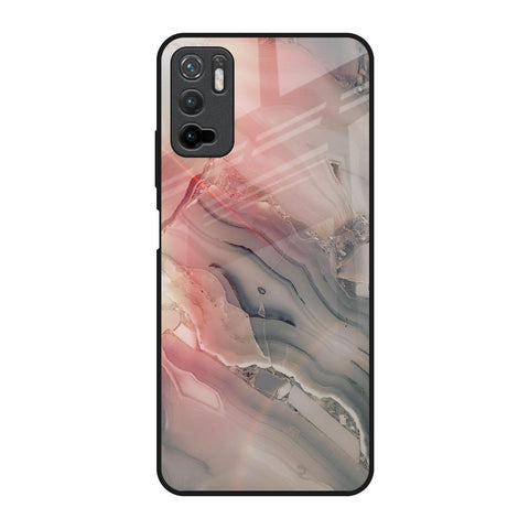 Pink And Grey Marble Glossy Case For Poco M3 Pro