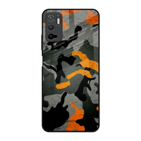 Camouflage Orange Glossy Case For Poco M3 Pro