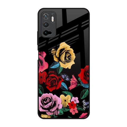 Floral Decorative Glossy Case For Poco M3 Pro