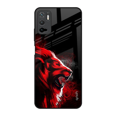 Red Angry Lion Glossy Case for Poco M3 Pro