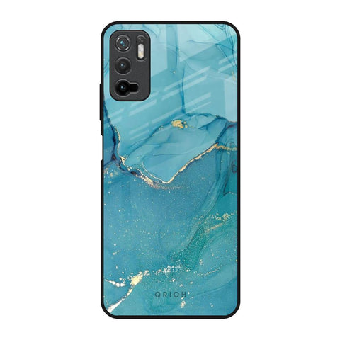Blue Golden Glitter Glossy Case for Poco M3 Pro