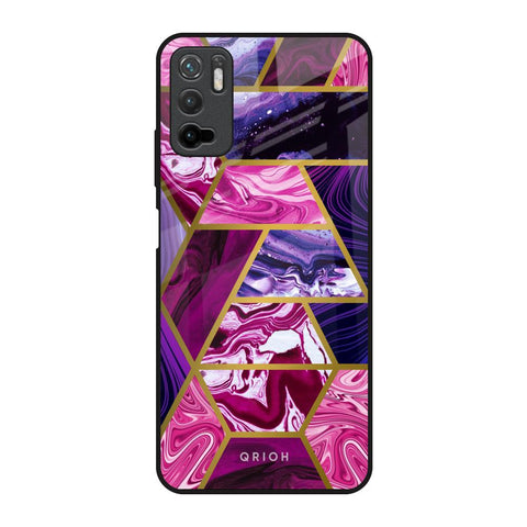 Electroplated Geometric Marble Glossy Case for Poco M3 Pro