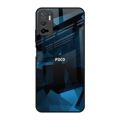 Polygonal Blue Box Glossy Case For Poco M3 Pro