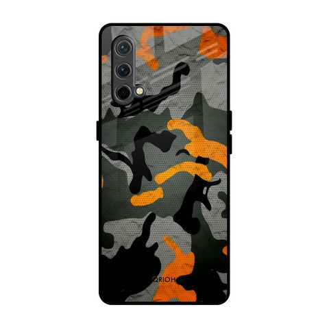 Camouflage Orange Glossy Case For OnePlus Nord CE