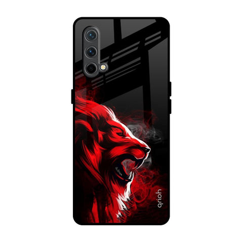 Red Angry Lion Glossy Case for OnePlus Nord CE