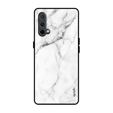 Modern White Marble Glossy Case for OnePlus Nord CE