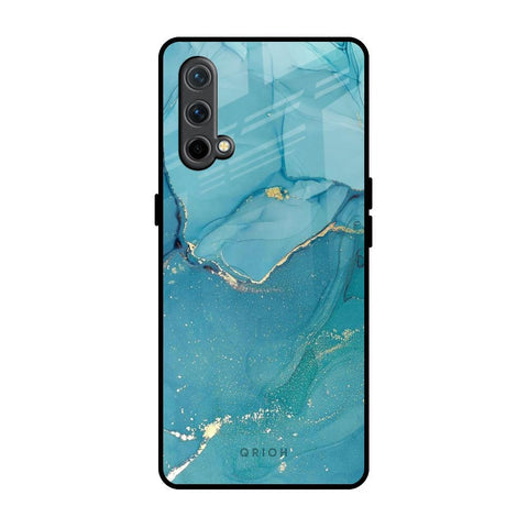 Blue Golden Glitter Glossy Case for OnePlus Nord CE