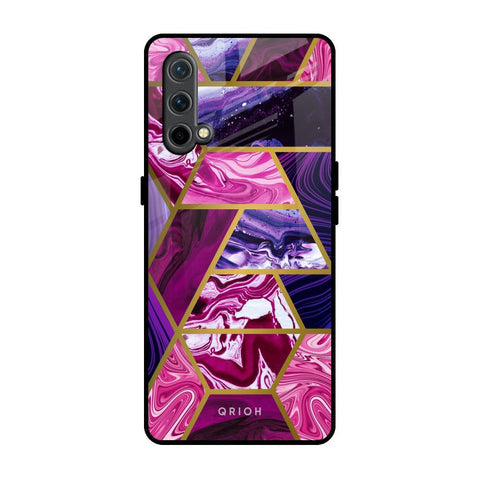 Electroplated Geometric Marble Glossy Case for OnePlus Nord CE