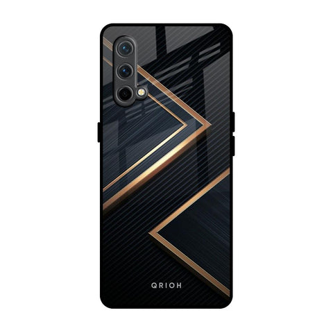 Sleek Golden & Navy Glossy Case for OnePlus Nord CE